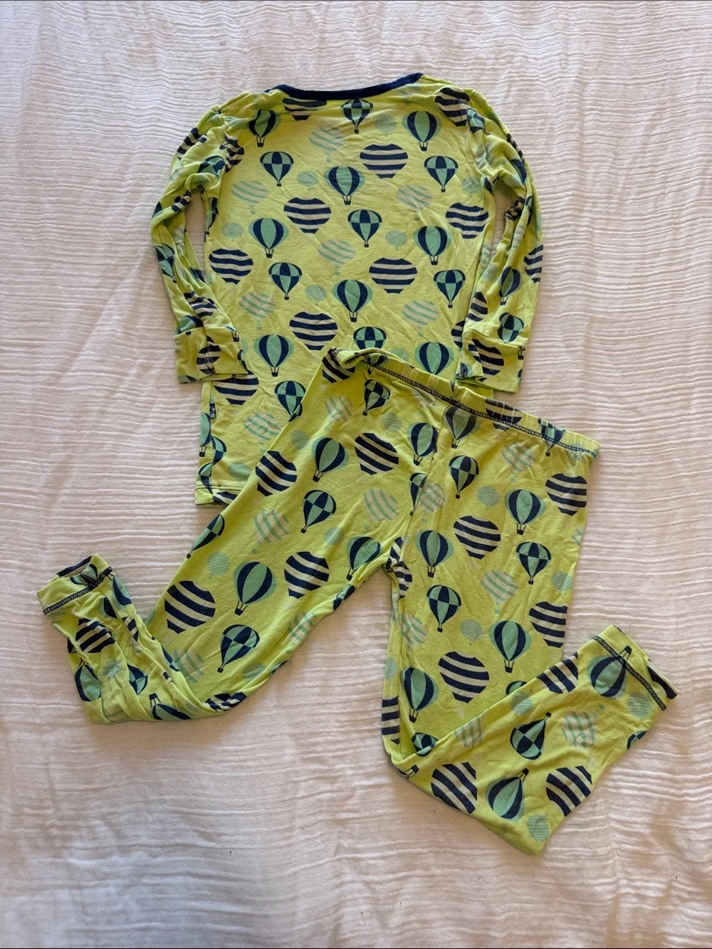 Kickee Kids Lime Green Hot Air Balloon Pajama Set